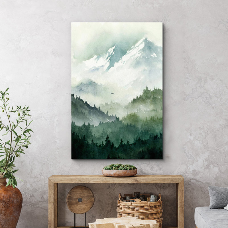 Landscape Art, Landscape Painting, Blue Mountain Print, Abstract Landscape, Scandinavian Mountain, popular Modern Art,Mountain Range,Mountain Ranges